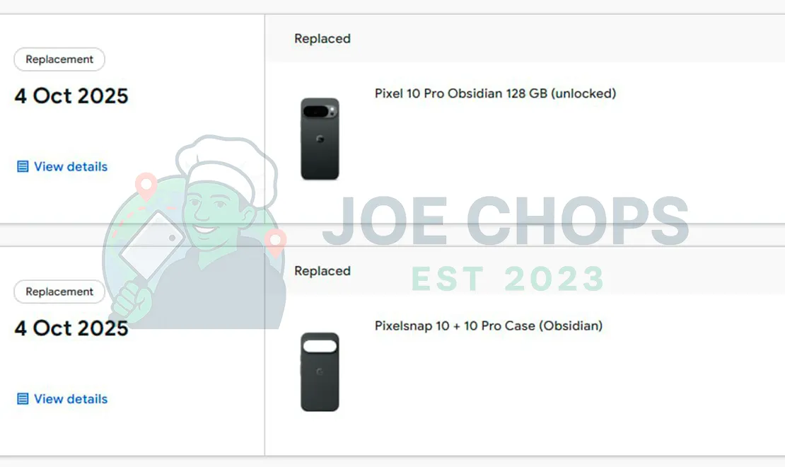 Google Store Order Success